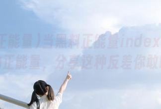 当黑料正能量index碰上所谓的正能量，分享这种反差你敢吗？